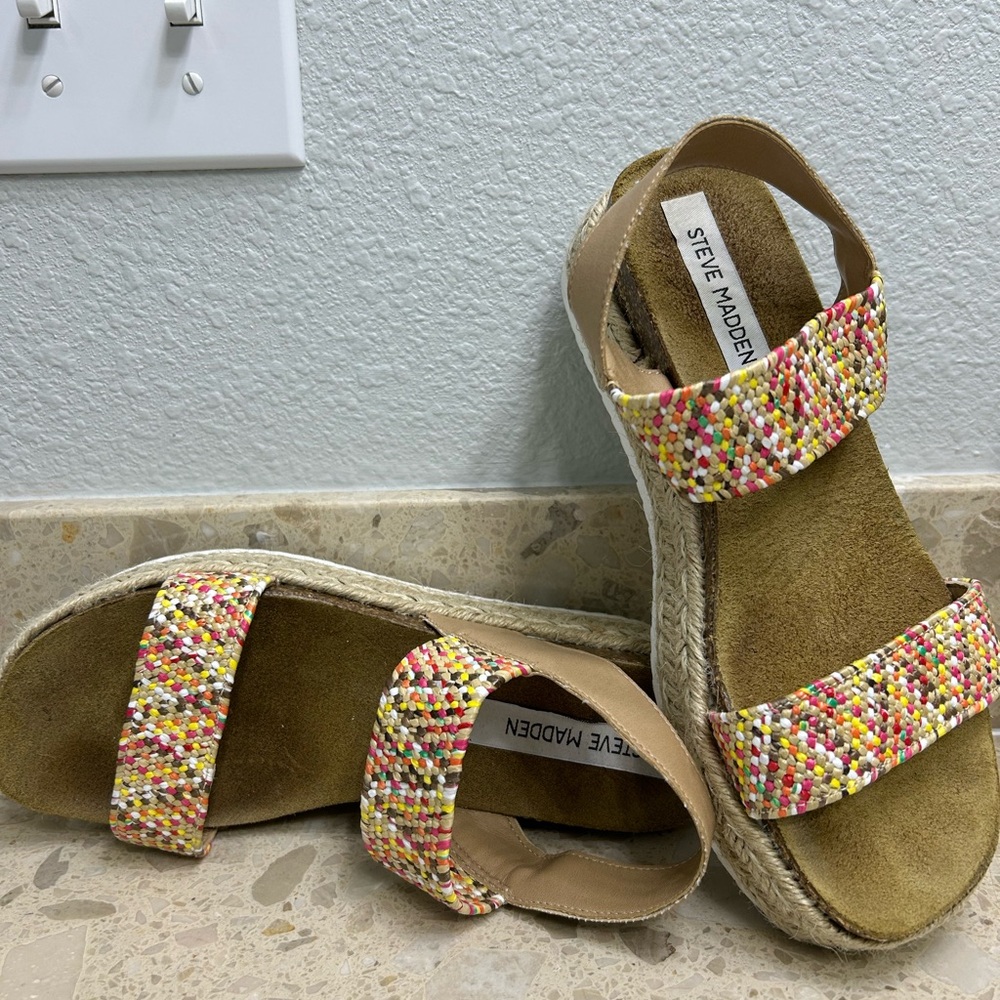 Steve Madden Multicolor Woven Women's Sandals